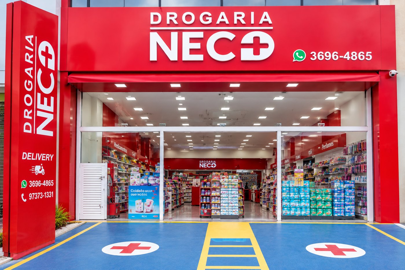 Fachada da Drogaria Neco em Osasco