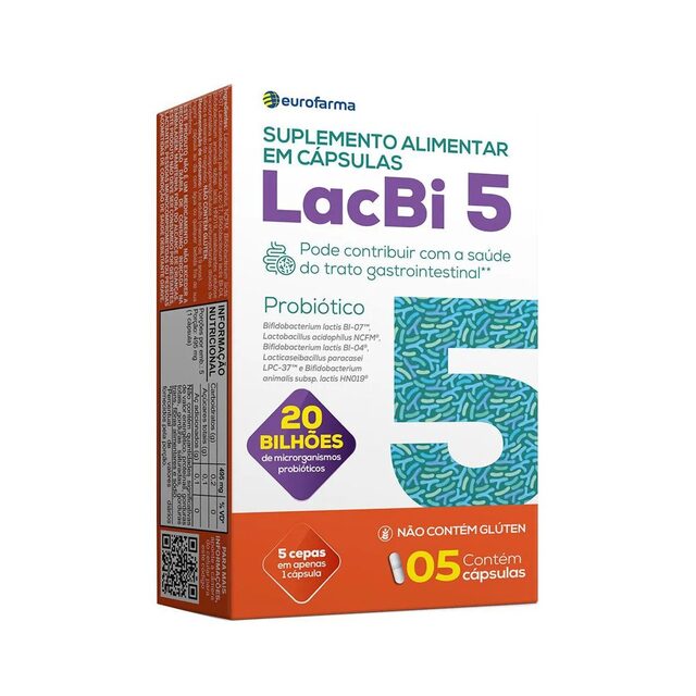 Probiótico LacBi 5, 5 cápsulas