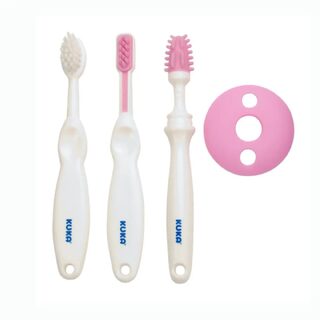 Kit Higiene Dental Kuka 3+ meses, rosa
