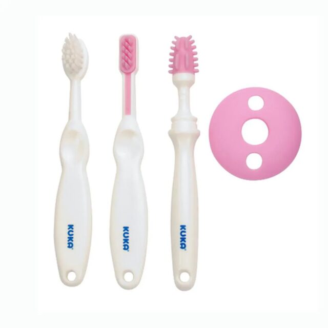 Kit Higiene Dental Kuka 3+ meses, rosa