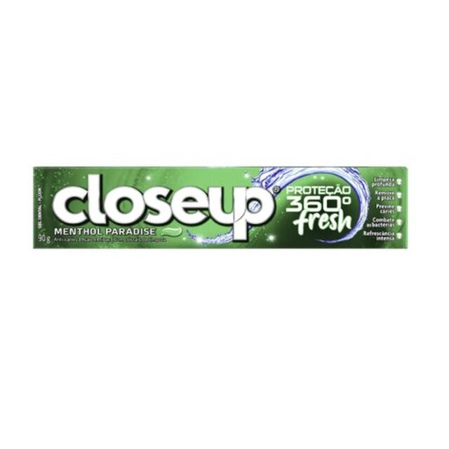 Gel Dental Closeup Proteção 360º Fresh menthol paradise, 1 unidade com 90g