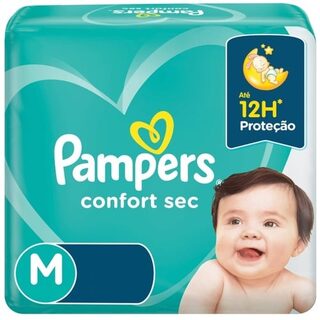 Fralda Pampers Confort Sec M, pacote com 70 unidades