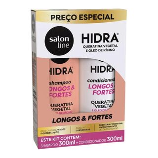 Kit Salon Line Hidra Longos e Fortes Shampoo 300mL + Condicionador 300mL