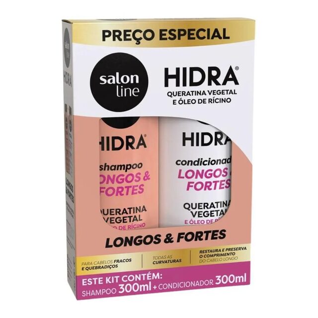 Kit Salon Line Hidra Longos e Fortes Shampoo 300mL + Condicionador 300mL