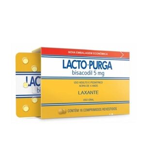 Lacto-Purga 5mg, caixa com 16 comprimidos revestidos