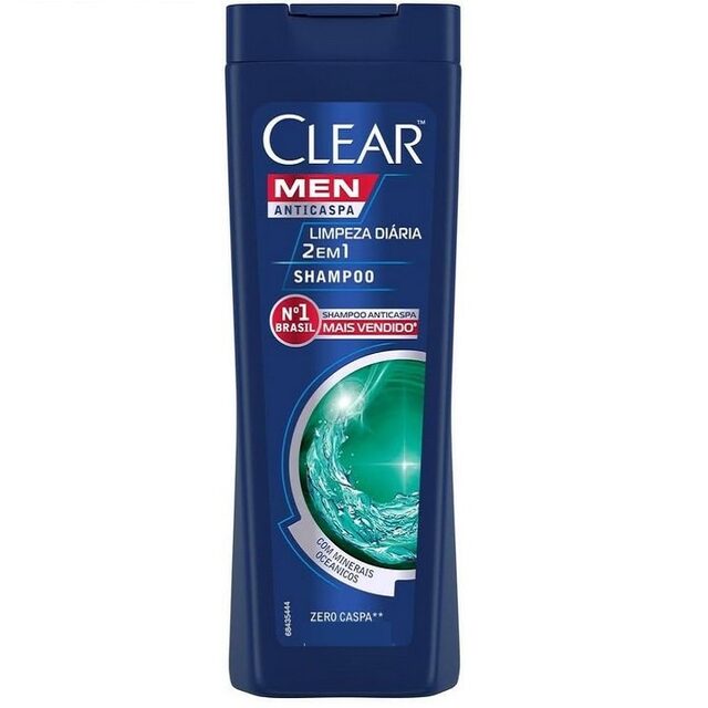 Shampoo Anticaspa Clear Men Limpeza Diária 2 em 1 - 1 unidade com 200mL
