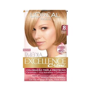 Tintura L'Oréal Imédia Excellence Creme nº 8 louro claro