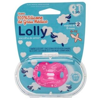 Chupeta de Silicone Lolly Dreams 6+ meses, rosa com 1 unidade