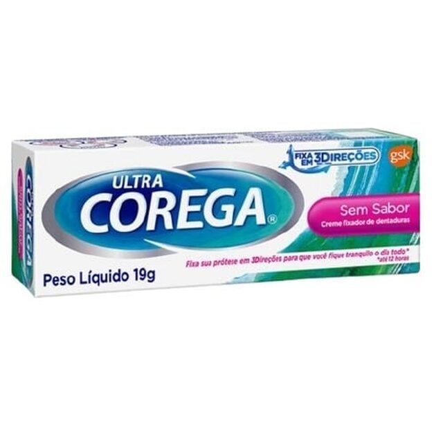 Creme Fixador de Dentadura Corega Ultra sem sabor, 1 unidade com 20g