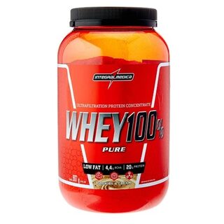 Whey 100% Pure Integralmédica cookies e cream, pote com 907g