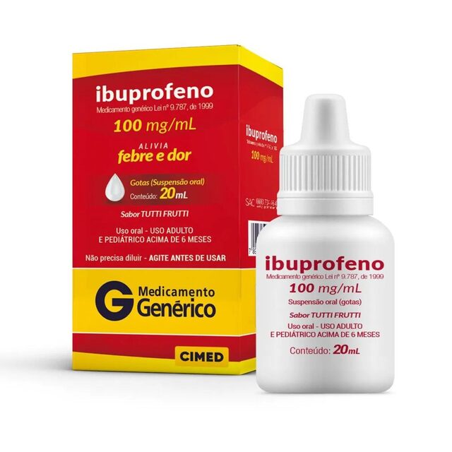 Ibuprofeno Gotas Cimed 100 MG SUS 20 ML