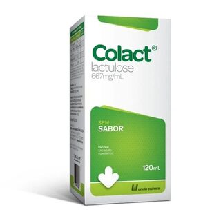 Colact 667mg/mL, caixa com 1 frasco com 120mL de xarope, sem sabor