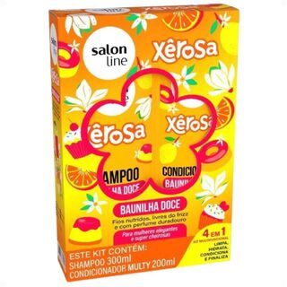 Kit Salon Line Xêrosa Baunilha Doce Shampoo 300mL + Condicionador 300mL
