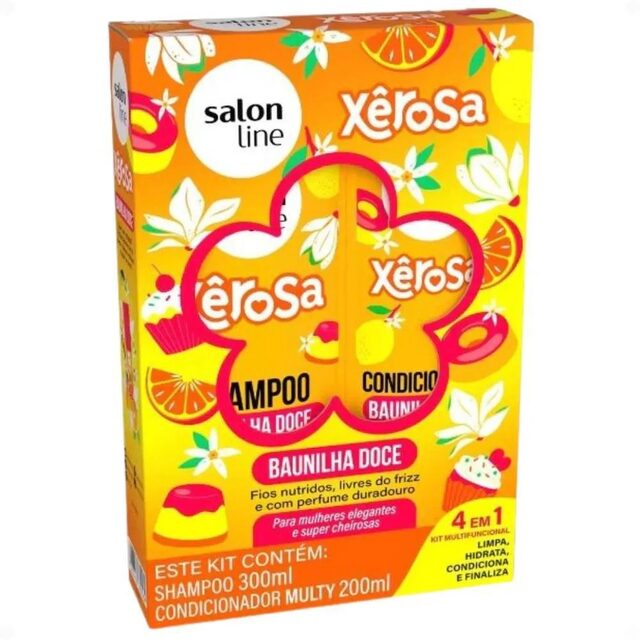 Kit Salon Line Xêrosa Baunilha Doce Shampoo 300mL + Condicionador 300mL