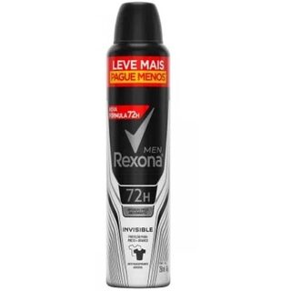 Desodorante Antitranspirante Rexona Men Invisible aerossol, 1 unidade com 250mL