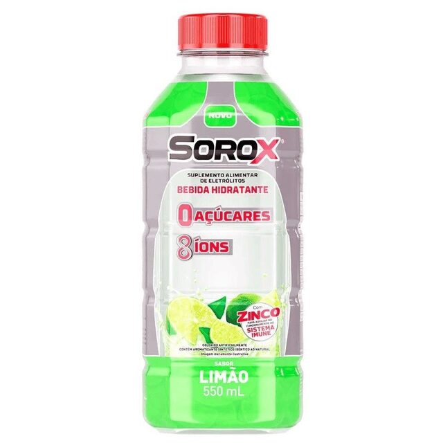 Bebida Hidratante Sorox limão, pet com 550mL