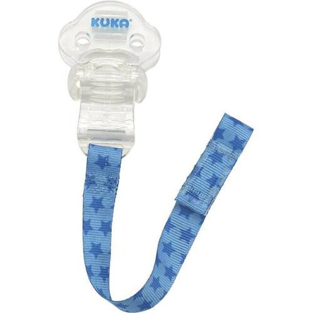 Prendedor para Chupeta Kuka fita, tecido e velcro, sortido