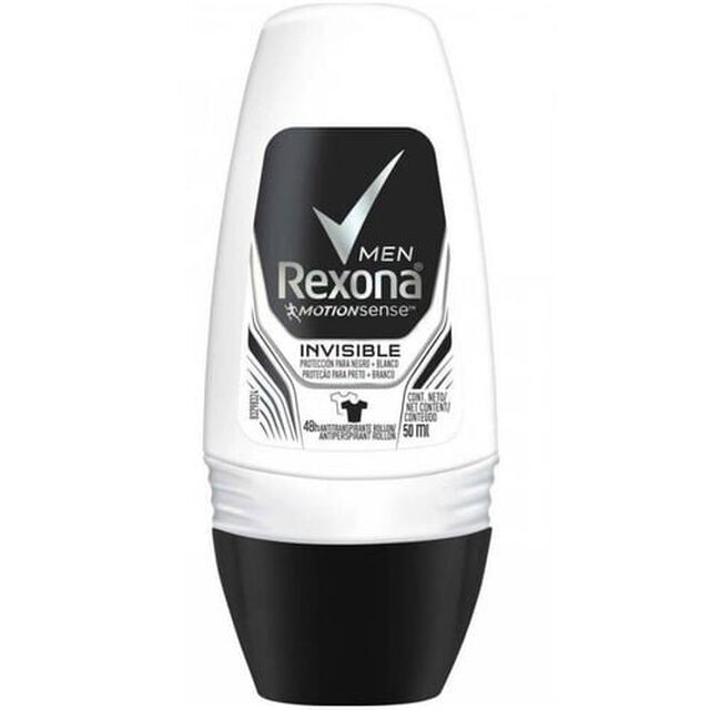 Desodorante Antitranspirante Rexona Men Invisible Roll-on, 50mL
