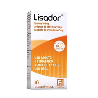 Lisador, caixa com 16 comprimidos