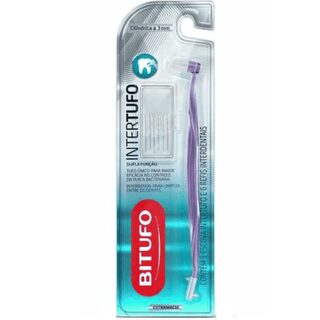 Escova Interdental Bitufo Intertufo cilíndrico + refil, 6 unidades com 3mm cada