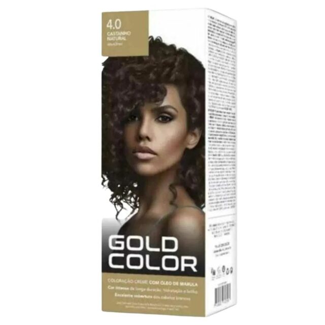 Coloração Creme 4.0 Castanho Natural Gold Color
