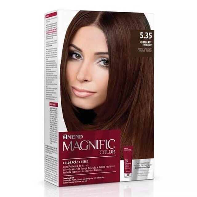 Coloração Permanente Amend Magnific Color n° 5.35 chocolate intenso