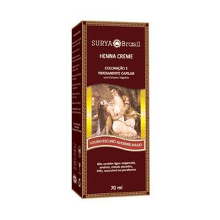 Tintura Creme para Henna Surya louro escuro avermelhado, 70mL