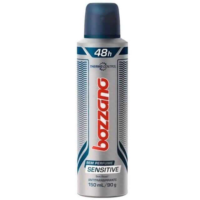 Desodorante Masculino Bozzano sem perfume, sensitive, aerossol, 1 unidade com 150mL