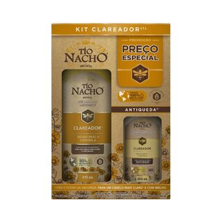 Kit Tío Nacho Antiqueda Clareador Camomila Shampoo 415mL + Condicionador 250mL