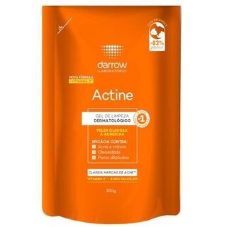 Gel para Limpeza Facial Darrow Actine Pele Oleosa e Acneica refil, 1 unidade com 300g