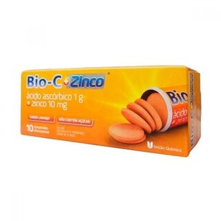 Bio-C + Zinco 1g + 10mg, frasco com 10 comprimidos efervescentes