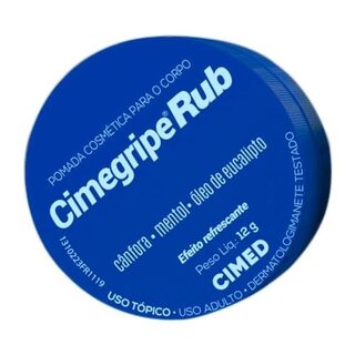 Cimegripe Rub frasco com 12g de pomada de uso dermatológico