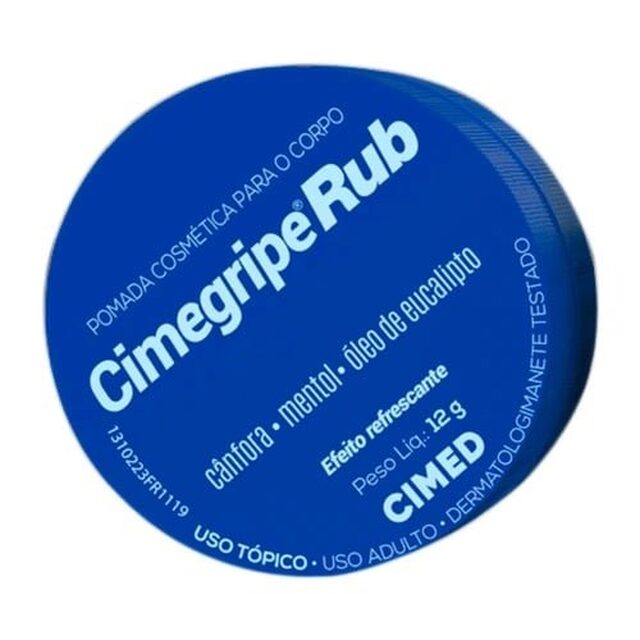 Cimegripe Rub frasco com 12g de pomada de uso dermatológico