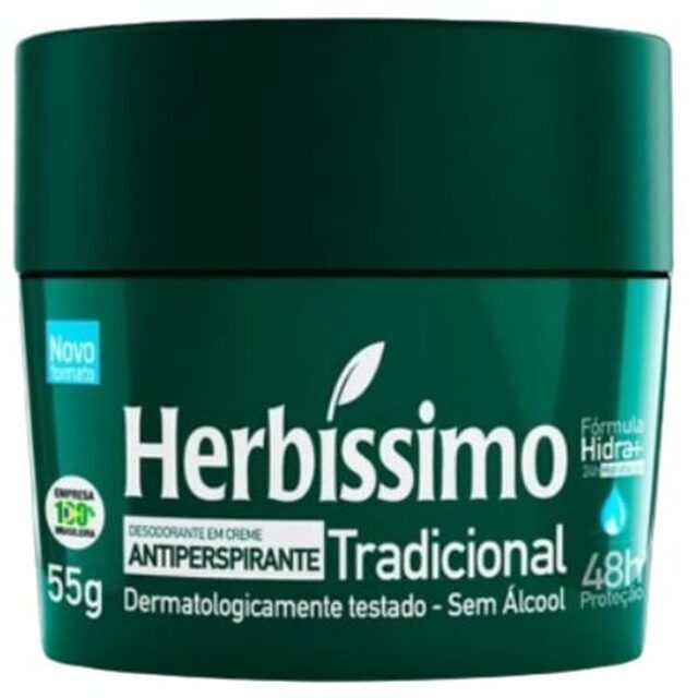 Desodorante Antitranspirante Herbíssimo Tradicional creme com 55g