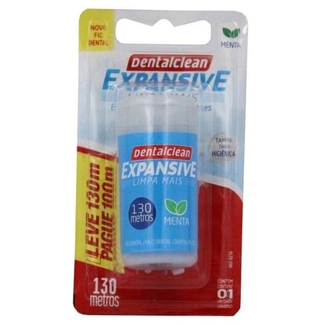 Fio Dental Dentalclean Expansive menta, leve 130m pague 100m