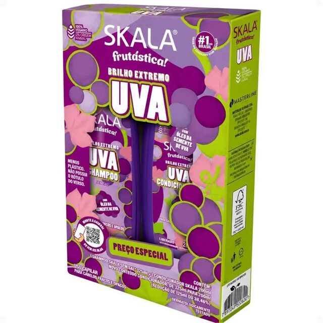Kit Skala Frutástica Uva Shampoo 325mL + Condicionador 200mL