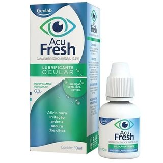 Acu Fresh 5mg/mL, caixa com 1 frasco gotejador com 10mL de solução de uso oftálmico
