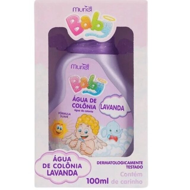 Água de Colônia Muriel Baby Lavanda, frasco com 100mL