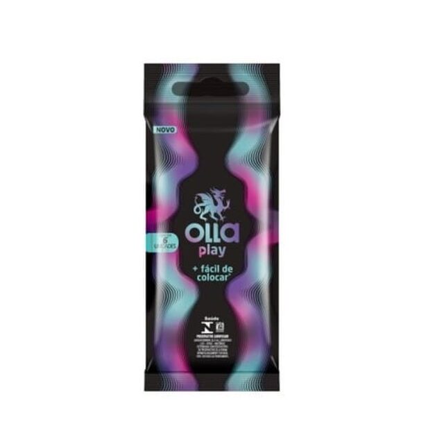 Preservativo Olla Play, pacote com 6 unidades