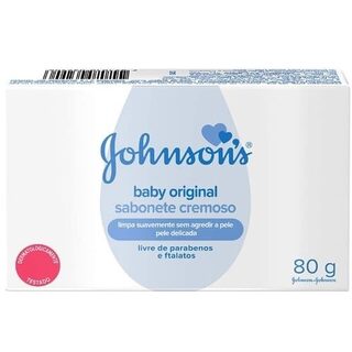 Sabonete Cremoso Johnson's Baby Original barra com 80g