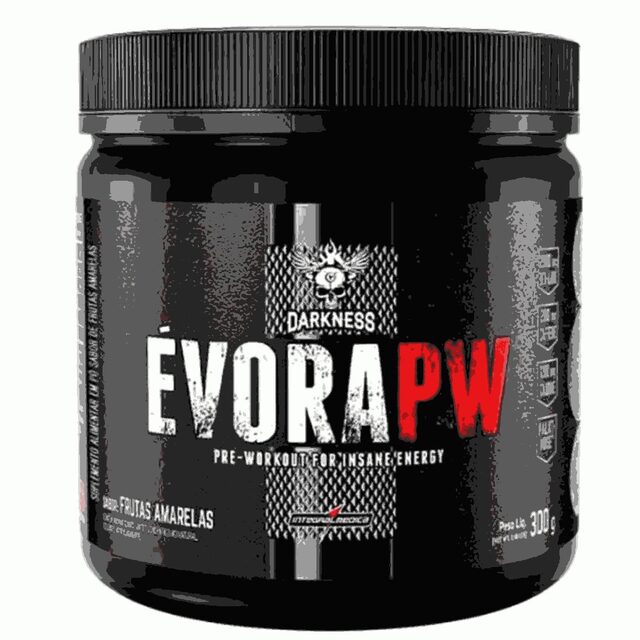 Pré-treino Darkness Évora PW frutas amarelas, pote com 300g