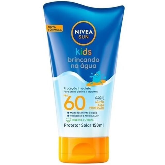 Protetor Solar Nivea Sun Kids Brincando na Água FPS 60 com 150mL