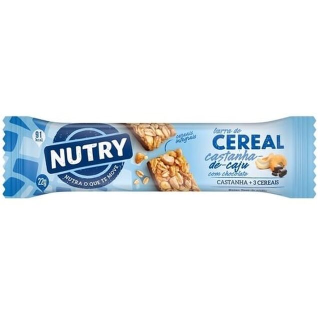 Barra de Cereal Nutry Castanha-de-caju com Chocolate 1 unidade com 22g