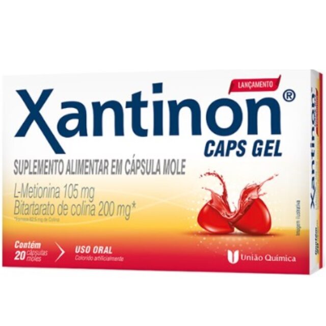 Xantinon Caps Gel União Química, caixa com 20 cápsulas gelatinosas