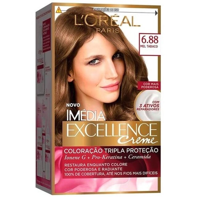 Tintura L'Oréal Imédia Excellence Creme n° 6.88 mel tabaco
