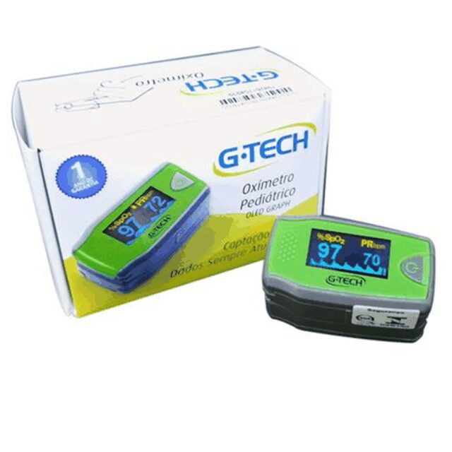 Oxímetro de Dedo Pediátrico G-Tech Oled Graph 1 unidade