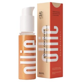 Óleo Iluminador Glow Corporal Ollie com Vitamina E FPS 40, 60mL
