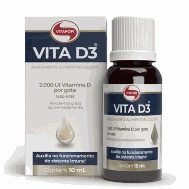 Vita D3 Vitafor 2.000UI, frasco com 10mL de gotas