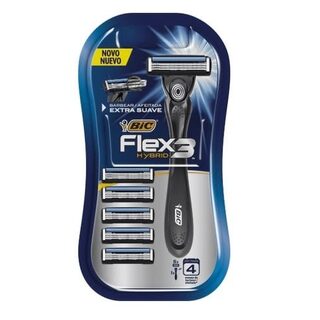 Aparelho de Barbear Bic Flex 3 Hybrid extra suave + 5 cargas
