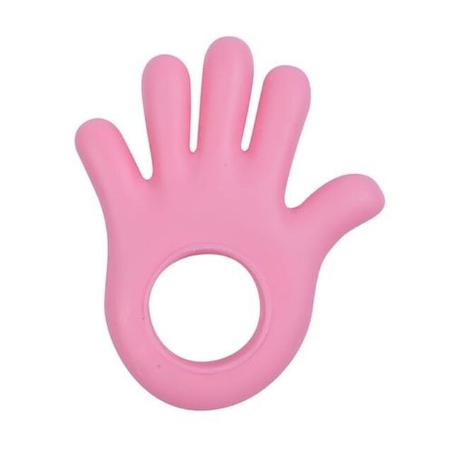 Mordedor Pais e Filhos for Baby 4+ meses, mãozinha, rosa, ref.3343